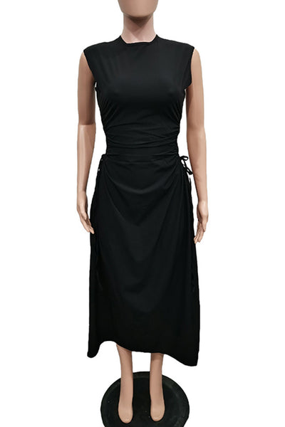 Ärmelloses Midikleid mit Cut-Outs