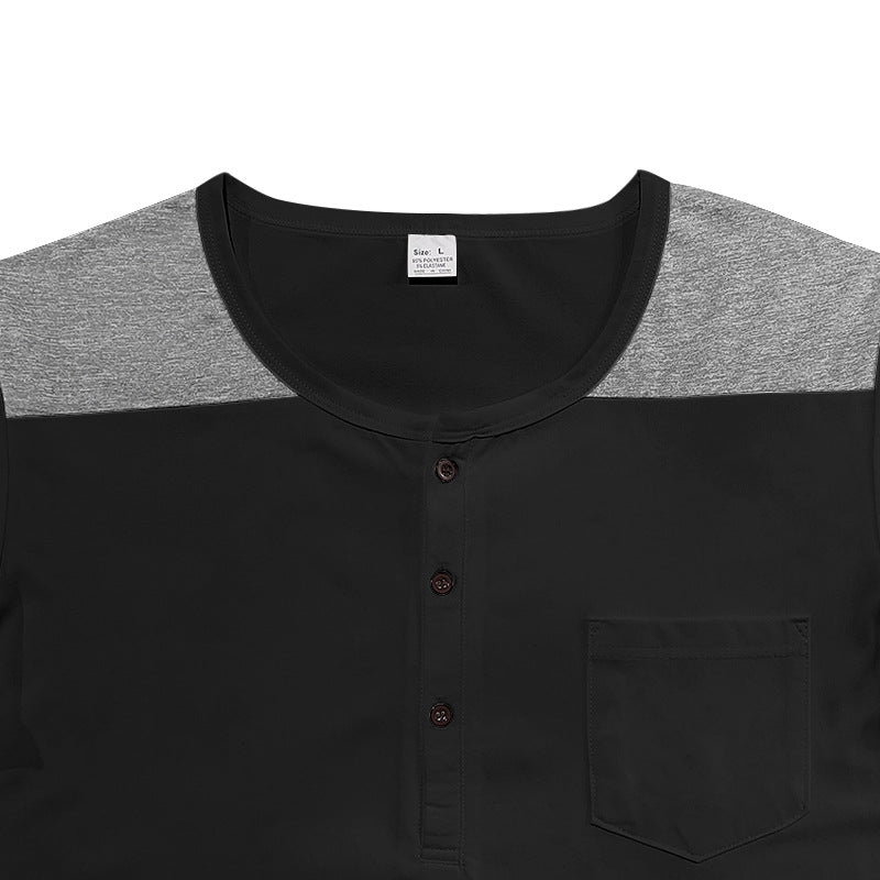 Zweifarbiges Henley-Hemd „Aule“