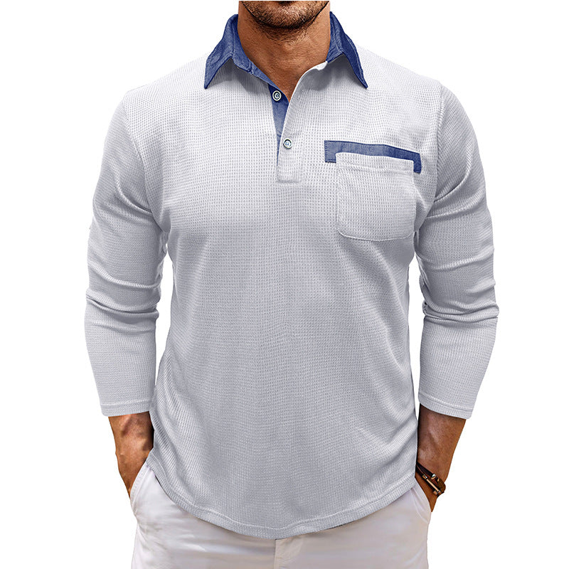 Aule Waffle Button Down Polo