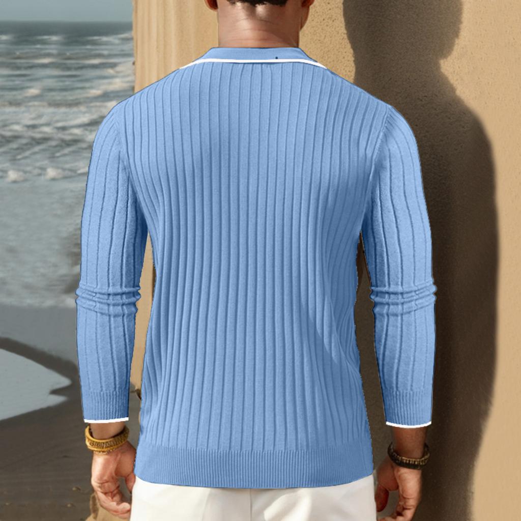 Aule Rib Knit L Polo Shirt