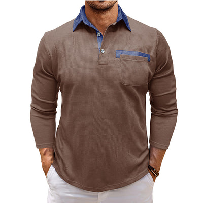 Aule Waffle Button Down Polo