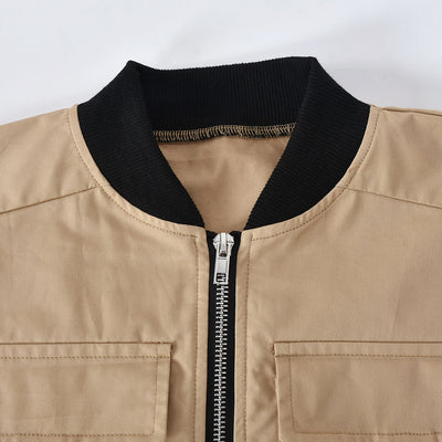 Zip Up Cargo Crop Vest