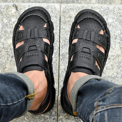 Aule Cut Out CO2 Leather Sandals