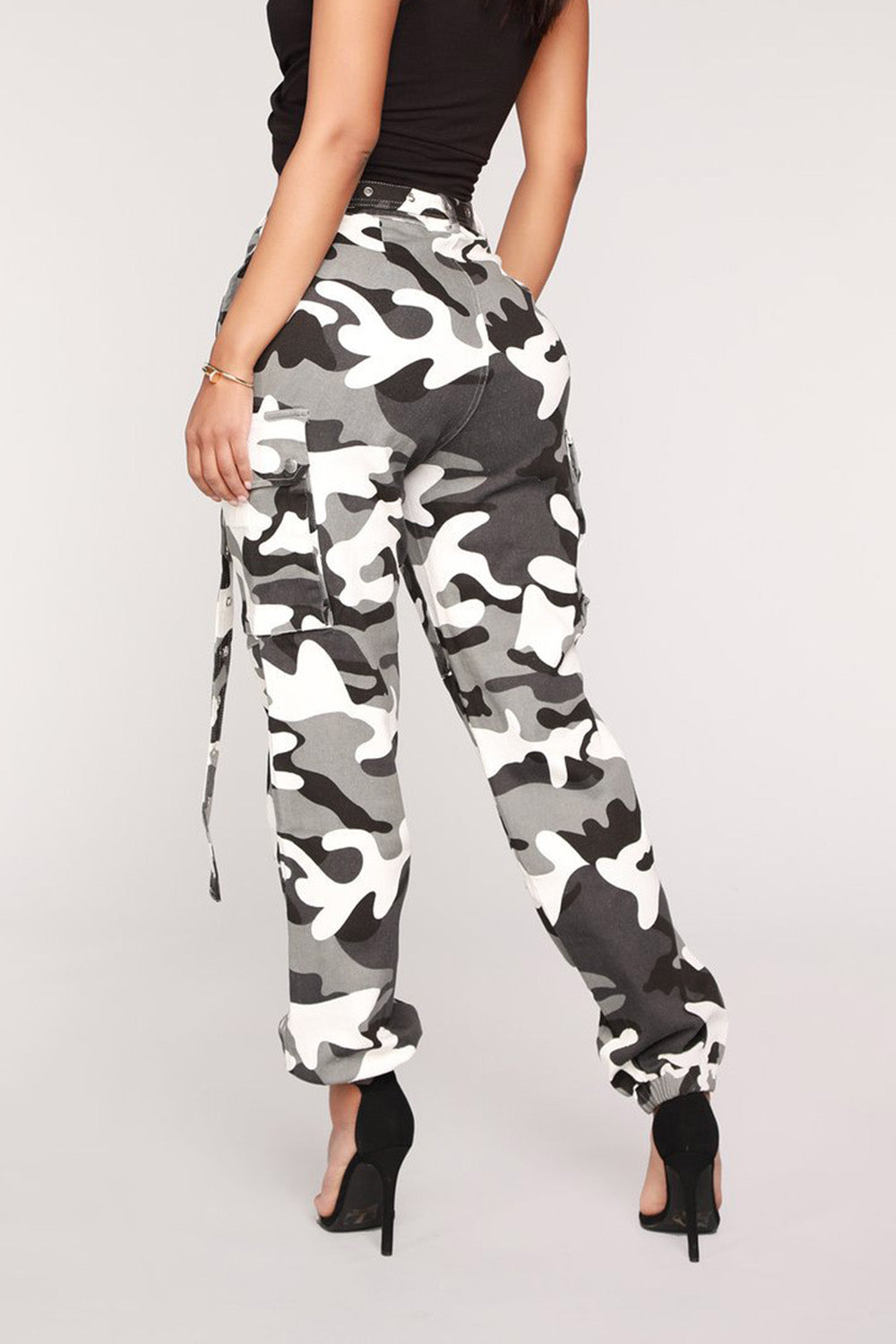 Camouflage Lange Hose mit vielen Taschen