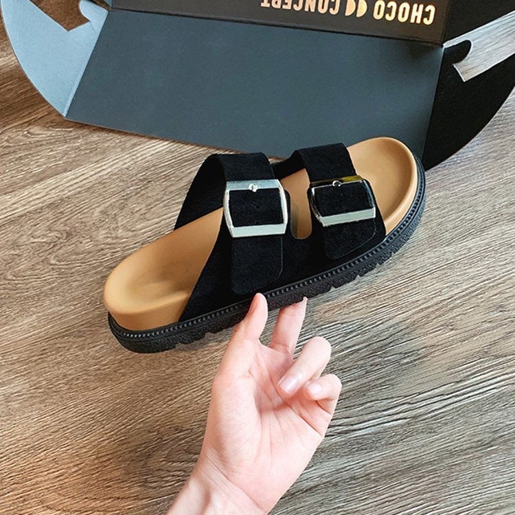 Buckle Belt Decor Sandals