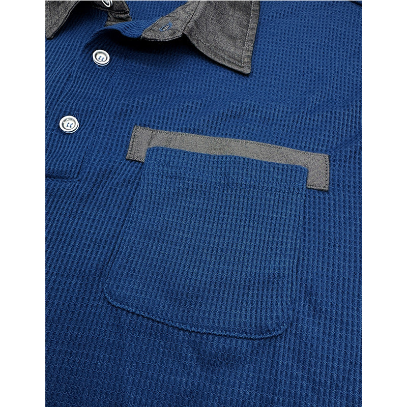 Aule Waffle Button Down Polo