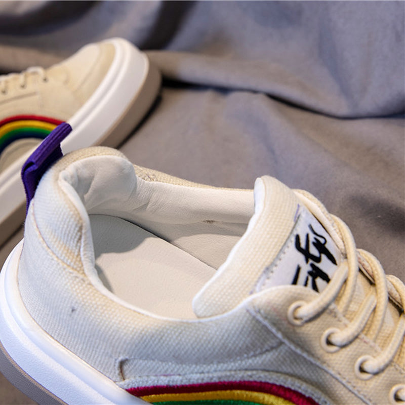 Rainbow PU sneakers