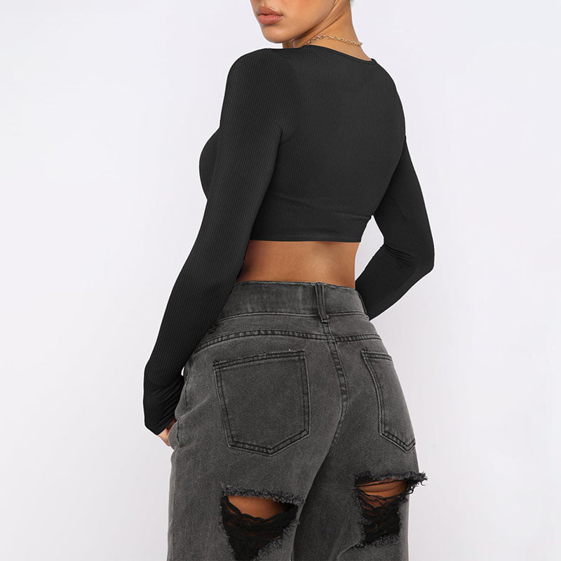 Basic Ribbed Knited Crop Top