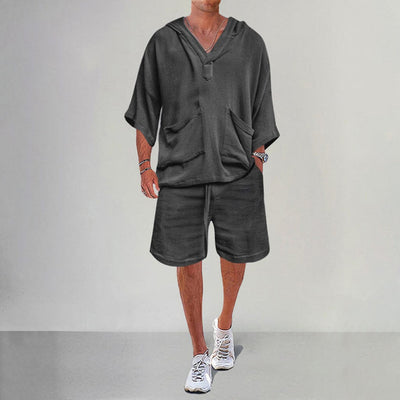 Aule Linen Hoodie Set