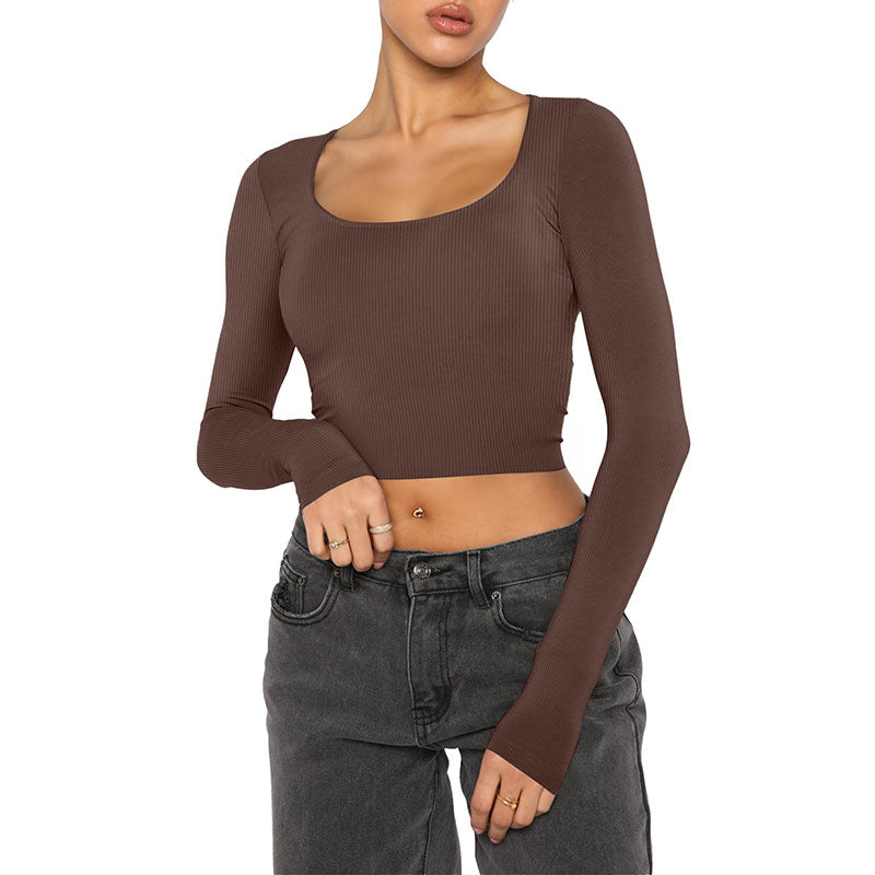 Basic Crop Top aus Rippstrick