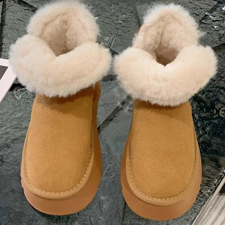 Zip Decor Fleece Winter Boots