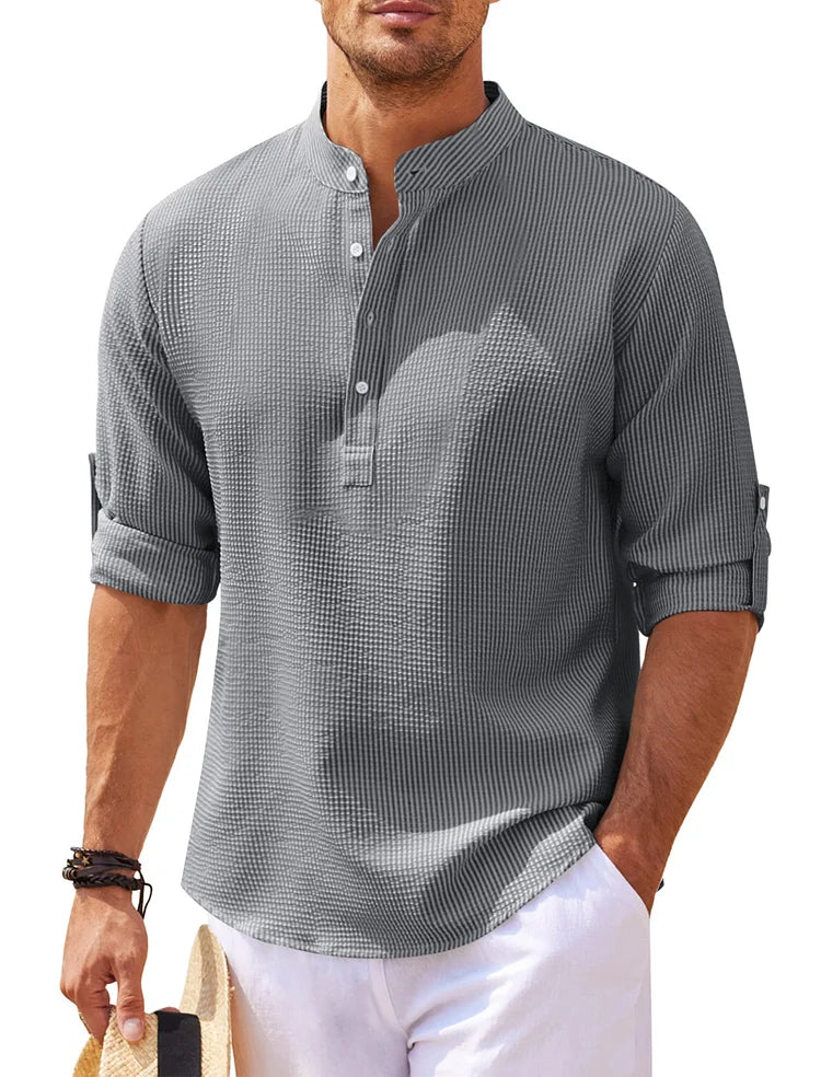 Aule Linen Henley Shirt