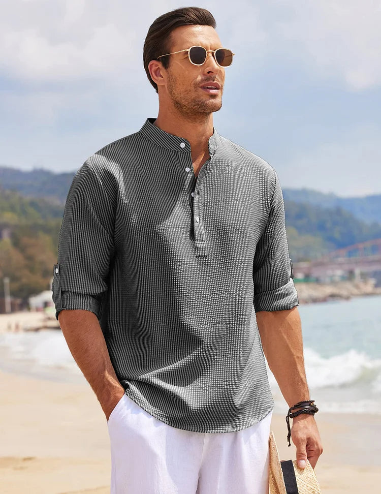 Aule Linen Henley Shirt