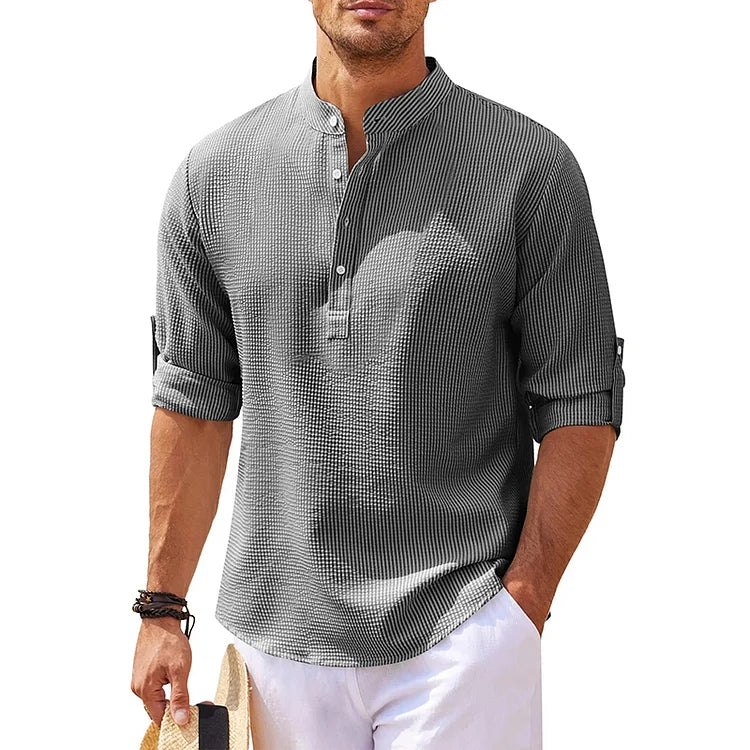 Aule Linen Henley Shirt