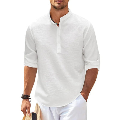 Aule Linen Henley Shirt