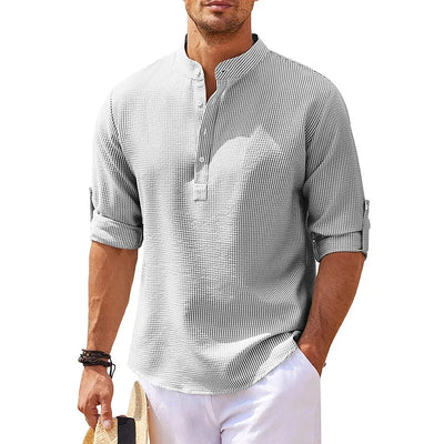 Chemise Henley en lin Aule