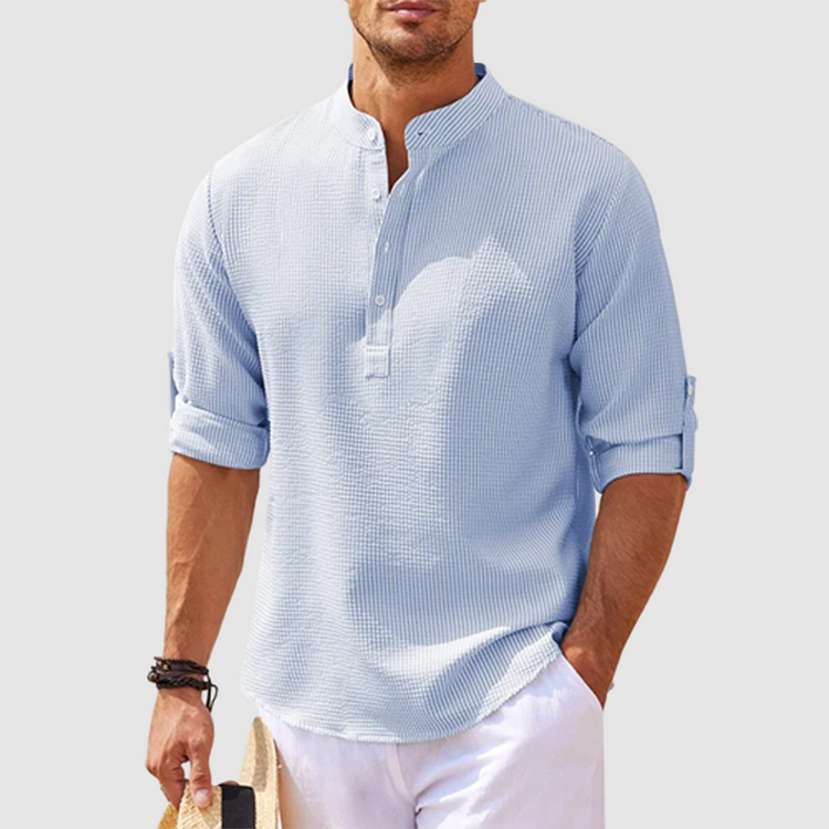 Chemise Henley en lin Aule