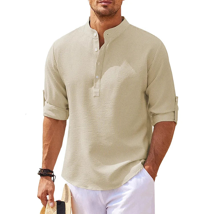 Aule Linen Henley Shirt