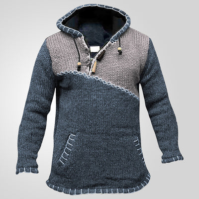 Aule Patchwork Hooded Sweater