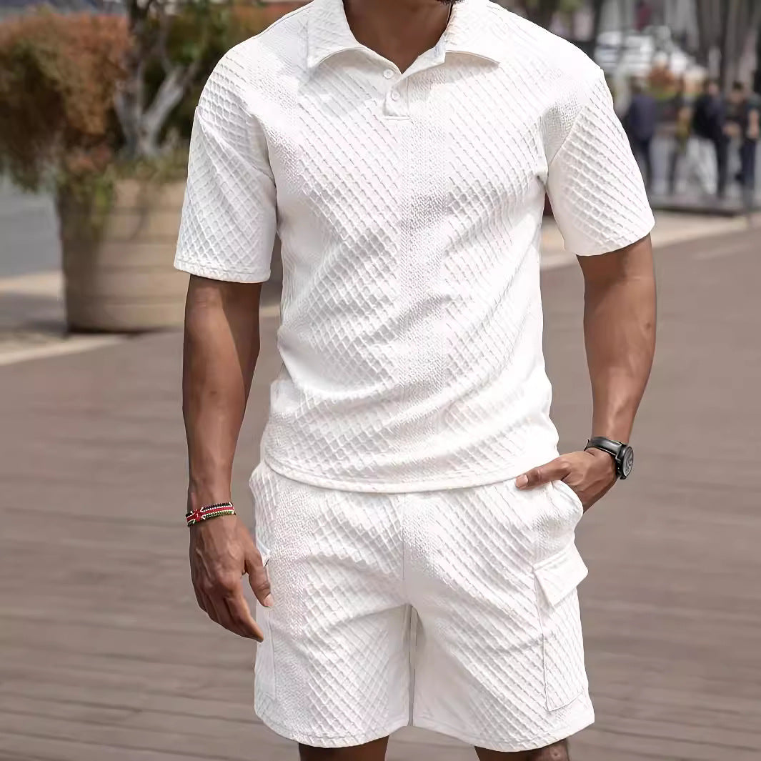 Aule Diamond Jacquard Polo Set