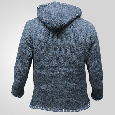 Aule Langer Strickcardigan mit Kapuze