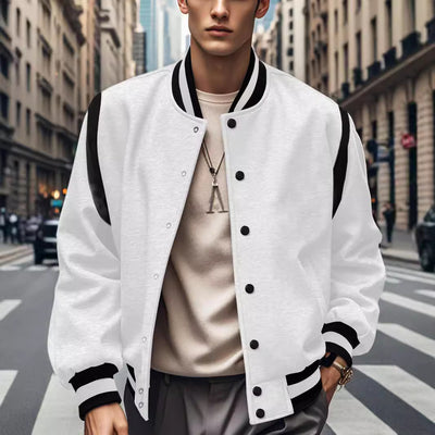 Aule Casual Fleece Baseball Jacket