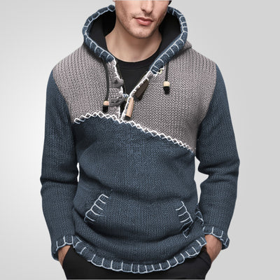 Aule Patchwork Hooded Sweater