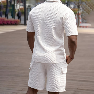 Aule Diamond Jacquard Polo Set