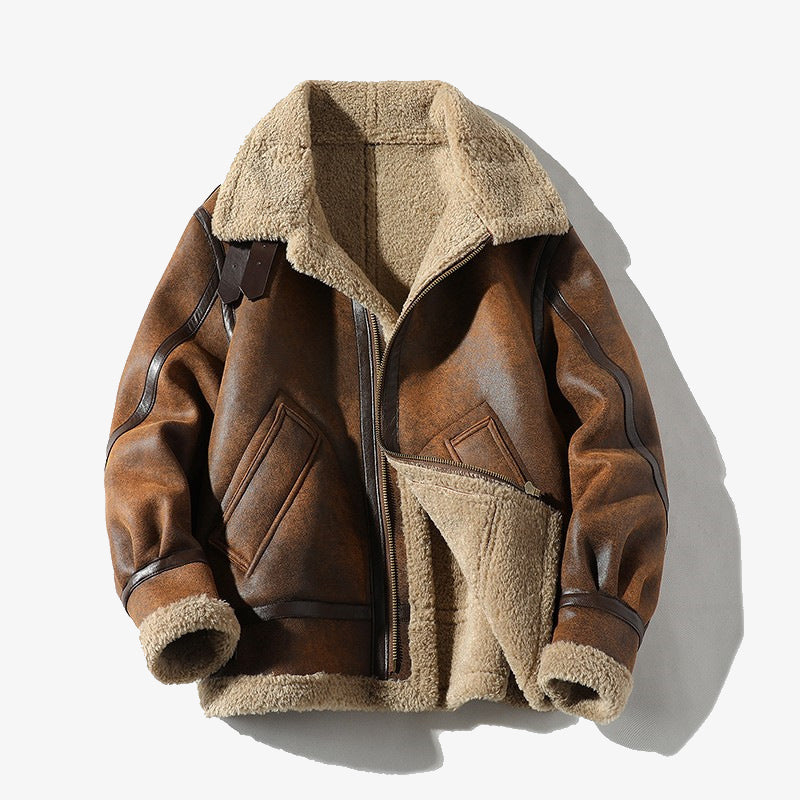 Aule Sherpa Fleece Suede Jackets