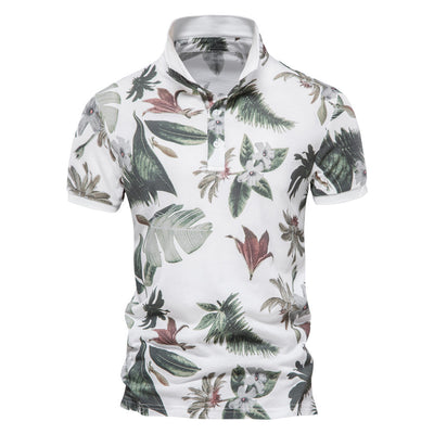 Aule Hibiscus Printed Polo