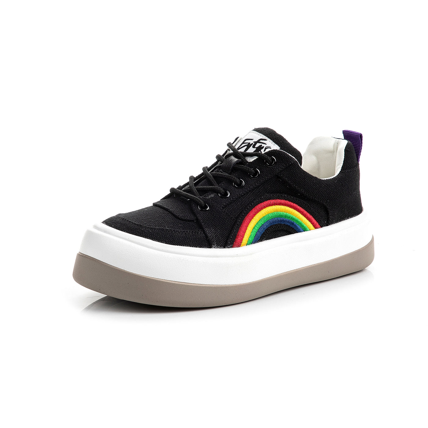 Rainbow PU sneakers