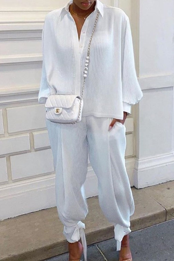 2Pcs Cozy Ribbed Loungewear Set