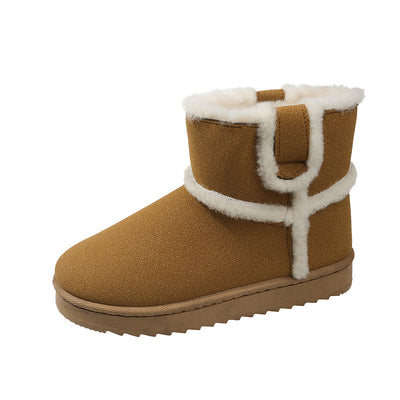 Solid Furry Snow Boots