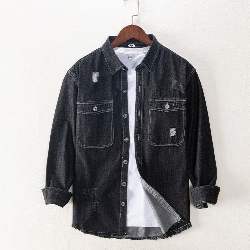 Aule Ripped Decor Denim Jacket