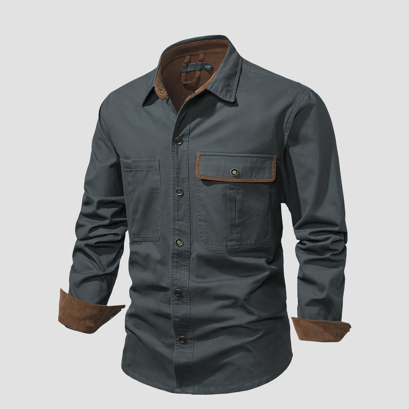 Work Land Lapel Collar Shirt