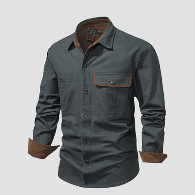 Work Land Lapel Collar Shirt