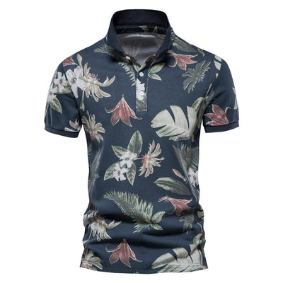 Aule Hibiscus Printed Polo