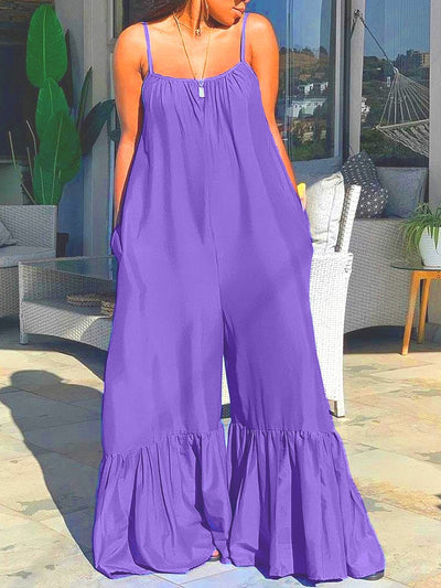 Spaghetti Strap Maxi Length Jumpsuits