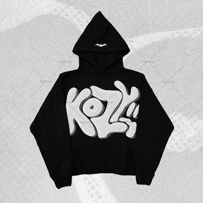 Aule Letter Ptrinted Loose Hoodie