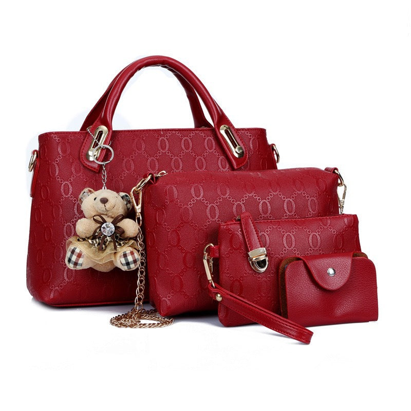 Tassel Bear Five-piece Set Handbags