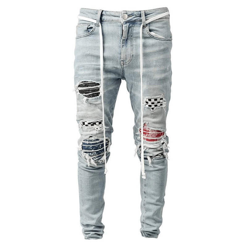 Aule Patch Ripped Jeans
