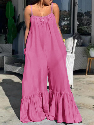 Spaghetti Strap Maxi Length Jumpsuits