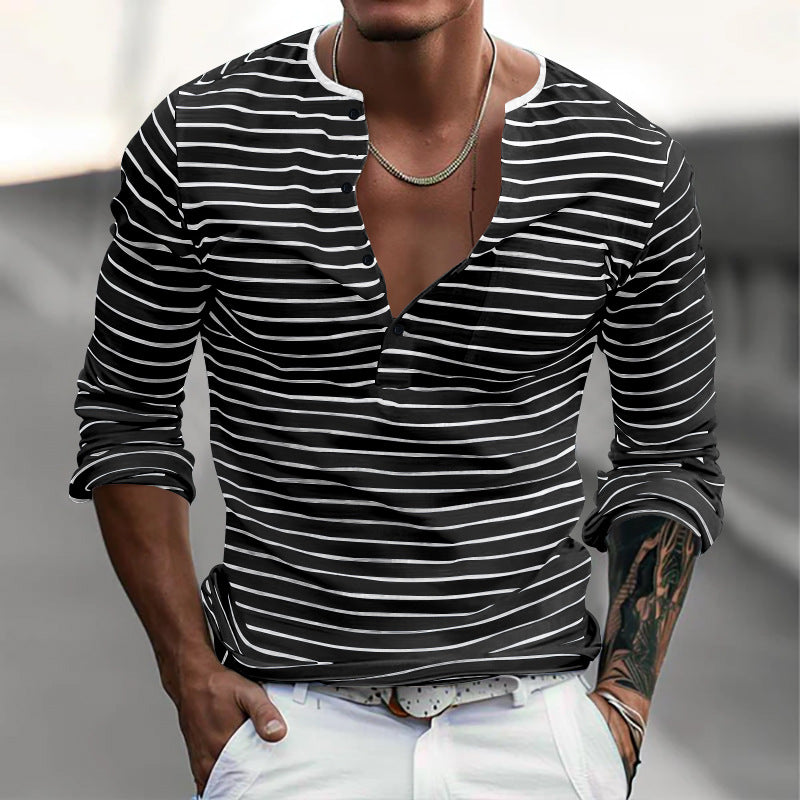 Aule Striped Henley Shirt