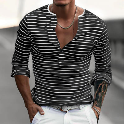 Aule Striped Henley Shirt