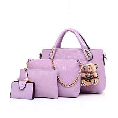 Tassel Bear Five-piece Set Handbags