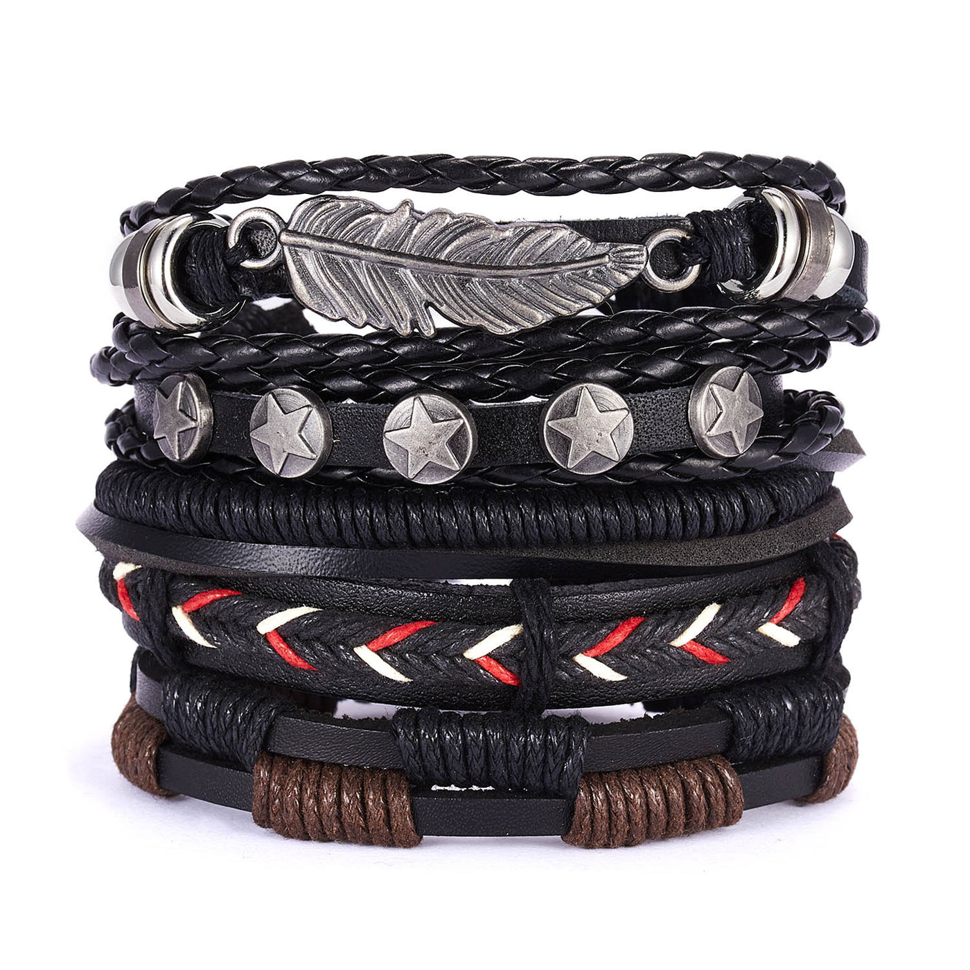 Aule Punk Braided 6Pcs Bracelets