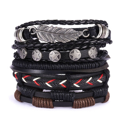 Lot de 6 bracelets tressés Aule Punk