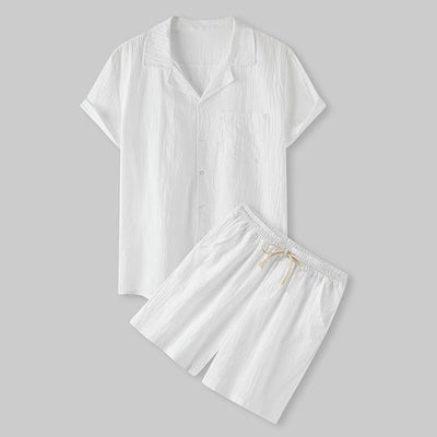 Ensemble chemise en coton et lin Aule