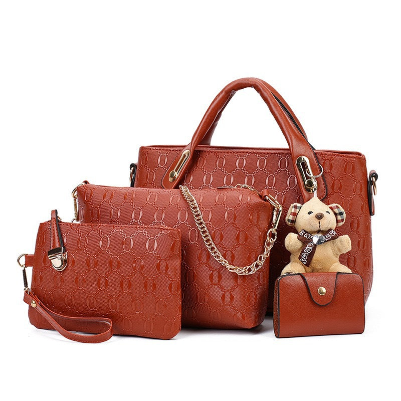 Tassel Bear Five-piece Set Handbags