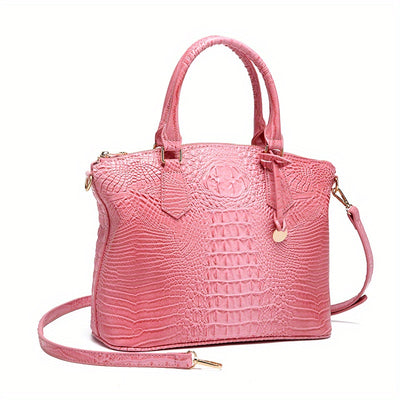 Sac fourre-tout à motif crocodile vintage